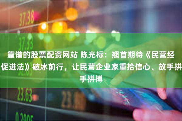 靠谱的股票配资网站 陈光标：翘首期待《民营经济促进法》破冰前行，让民营企业家重拾信心、放手拼搏
